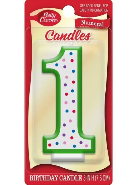 B  CRAKER #1NUMERAL CANDLE 1CT
