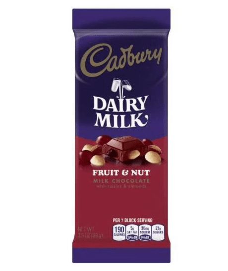 CADBURY FRUIT AND NUT 3.5OZ