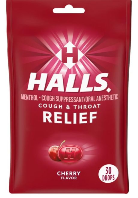 HALLS CHERRY BAGS 30CT