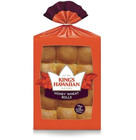KINGS HAWAIIAN HONEY WHEAT ROLLS12OZ